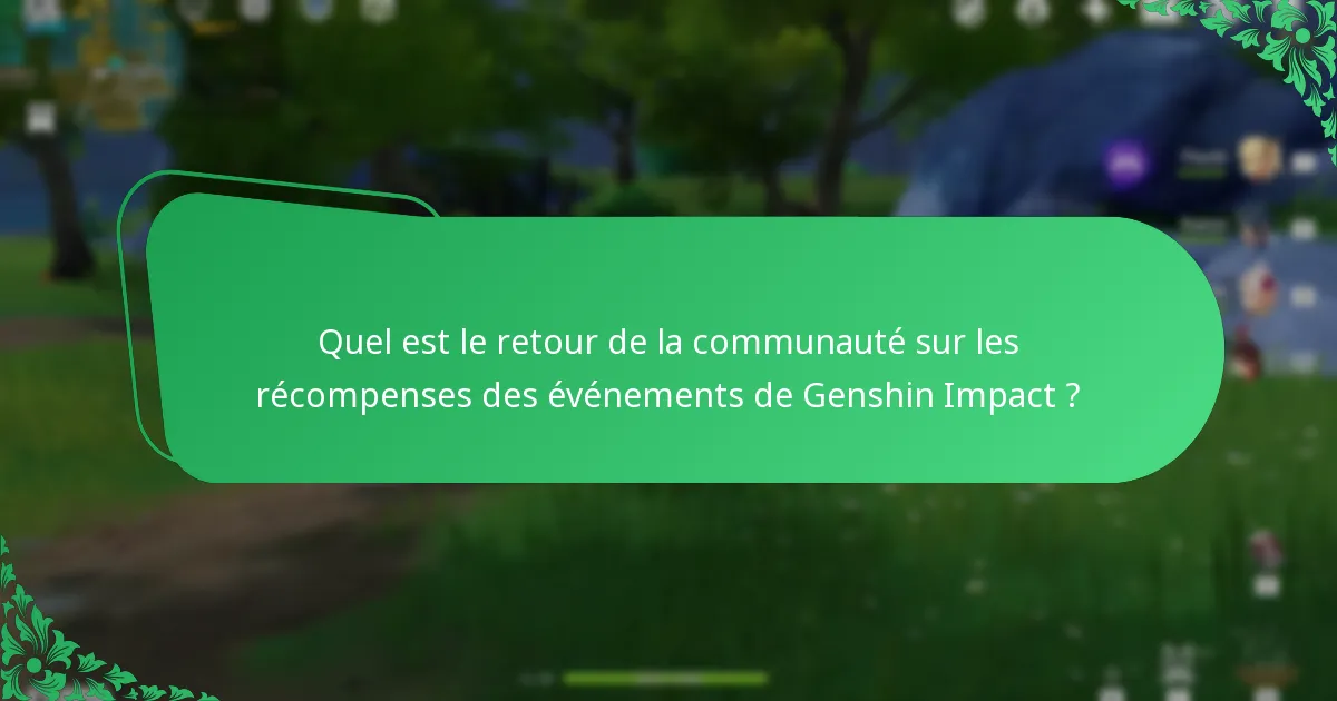 Quelle est l’évaluation de la valeur des récompenses actuelles de l’événement ?