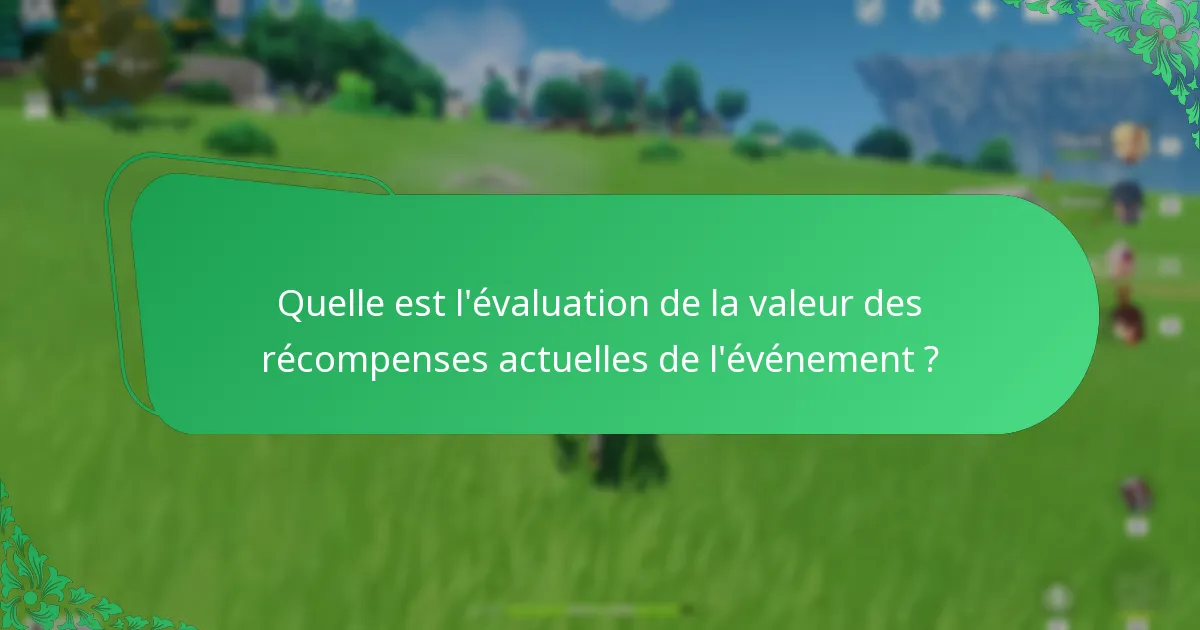 Quel est le retour de la communauté sur les récompenses des événements de Genshin Impact ?