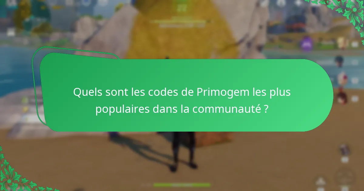 Comment les soumissions des utilisateurs contribuent-elles au partage des codes de Primogem ?